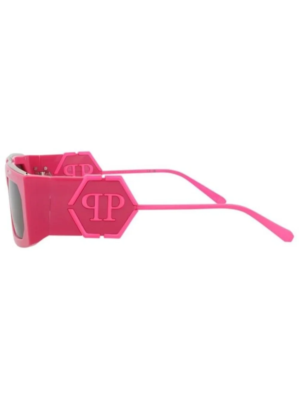 New Philipp Plein Unisex Square/Rectangle Fuchsia Fuchsia Smoke Fashion Designer